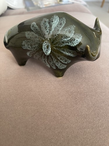Vintage lotus pottery bull - lotus,