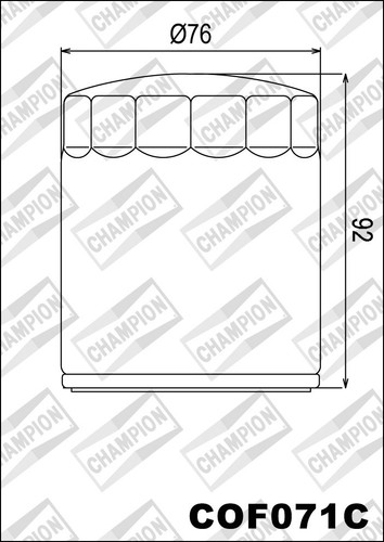 Cof071c oil filter champion - cof071c,