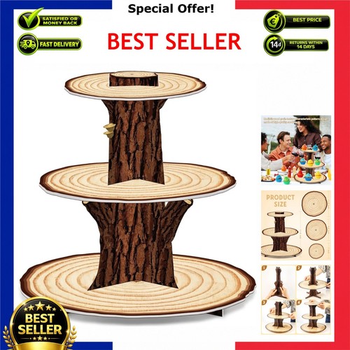 Tier wooden cupcake stand - 3-tier,