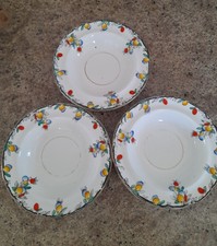 Vintage Art Deco 1920s  Sampson Smith Ltd Wetley China Bowls X 3