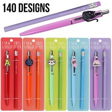 Pen and Pencil Matching Set Kids Charm Topper School Stationary Kit Gift Animals