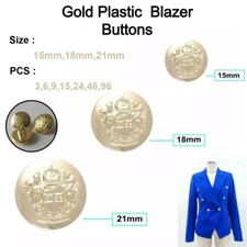 GOLD ROUND PLASTIC CRESTED