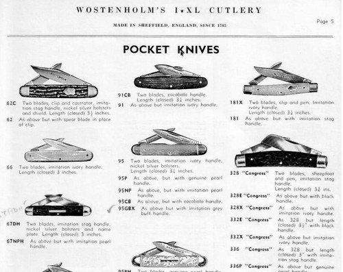 Penknife catalogue pages - penknife,