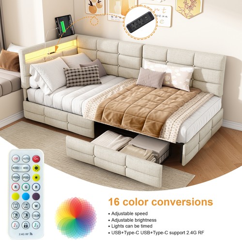 Single storage daybed frame - single,