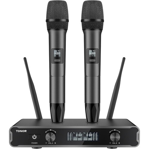 Wireless microphones dual uhf - microphones,