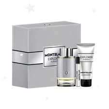 Mont Blanc Explorer Platinum Gift Set 100ml EDP + 100ml Shower Gel +2x 7.5ml EDP