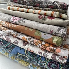 Job Lot 3 kg  Vintage French Pure Cotton Fabric Bundle Floral, Geometric 