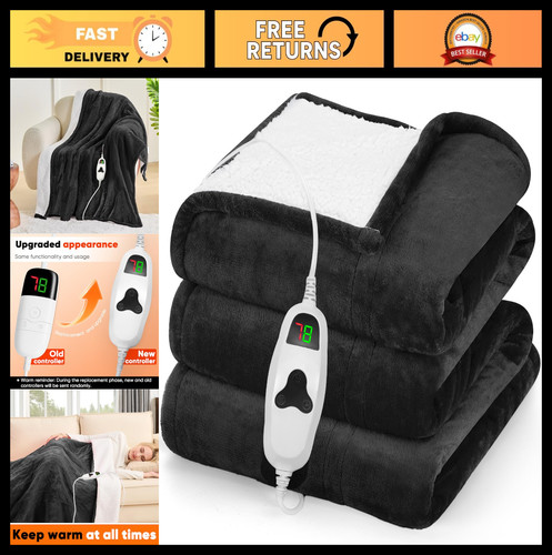 Electric heated blanket throw - electric,