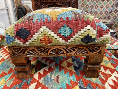 Afghan mazar kilim camel wool - afghan,