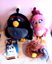 Angry Birds  Soft Toys x 4  Angry Birds Star wars Backpack Clip With Tags