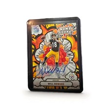 Will Howard 2025 Panini Donruss Bomb Squad #BS-WHD Rookie Auto /75 Steelers