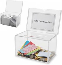 Clear Acrylic Ballot Box With A6 Header Suggestion Box