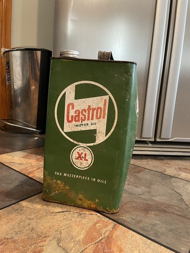 Old castrol oil can tin - old,