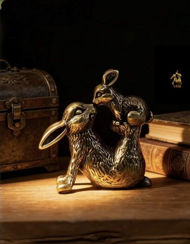 Brass statuette rabbit and - "rabbit,