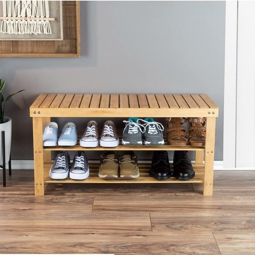 3tier shoe rack seating bench - rack,