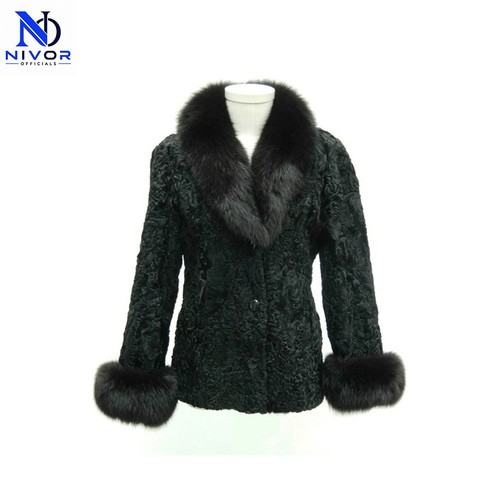 Women black persian - lamb, fur