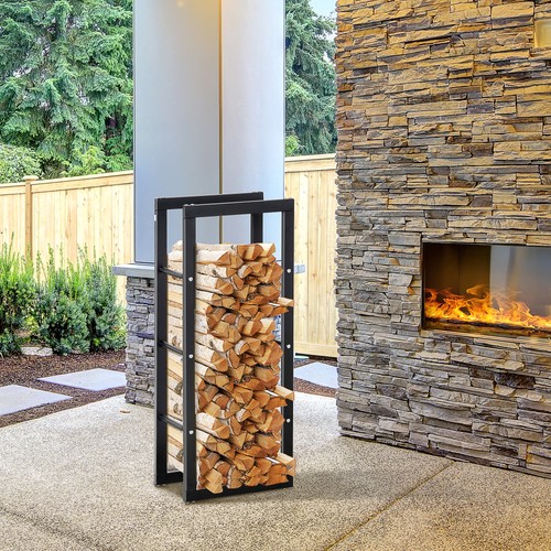 Metal firewood log - firewood, tall
