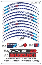 SUZUKI GSXR  Motorcycle Wheel Rim Stickers Decals Stripes Kit