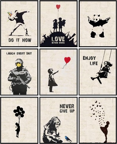 Infunly set banksy canvas - set,