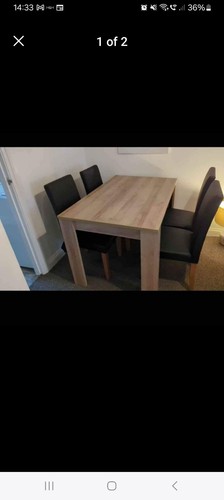 Dining table and chairs set - 4,
