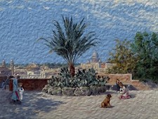 GARDEN by A. Brandeis oil