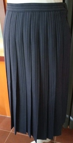 Jaeger navy pleated - navy, vintage