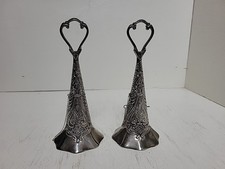 Pair Silverplate Tussie Mussie