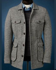 Stylish Gray Tweed Men's