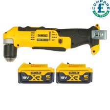 DeWalt DCD740 18V XR Li-ion Cordless 2-Speed Angle Drill With 2 x 5Ah Batteries