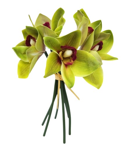 Artificial green cymbidium - green,