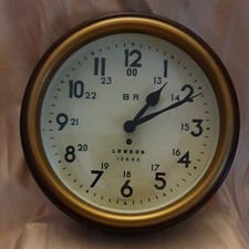 Laura Ashley Station Wall Clock British Rail BR London Battery Thomas Kent