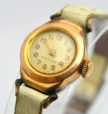 VINTAGE 15 JEWELS LADIES MECHANICAL GOLD FILLED CASE WATCH