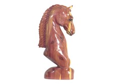 Wooden Horse Head Sculpture horse head Statue Handmade Gift for Him  Figurine 