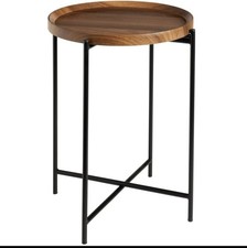 Walnut finish side - table, with