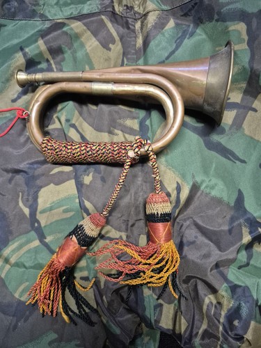 Bugle copper brass military - bugle, &