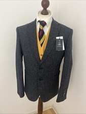 M&S Sartorial Moon Tweed Blue