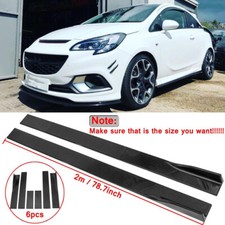 78.7"Side Skirts Extension Rocker Panel Splitter Lip For Opel Vauxhall Corsa VXR