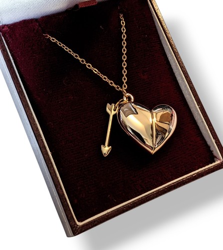 Personalised gold heart - gold,