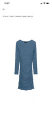 zara blue structured draped