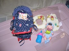 barbie dolls blue pram with baby ( baby & accessoires brand new )