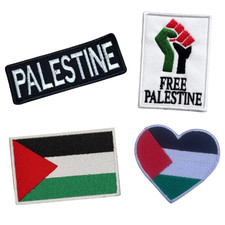 Palestine National flag Iron On patch Embroidered Sew On Free Palestine badges