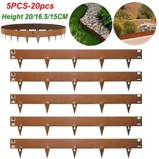 5pc Rust Steel Lawn Edging Set