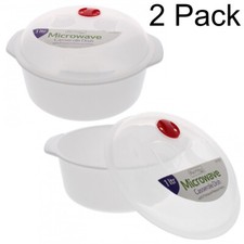 1L Microwave Food Bowls x2