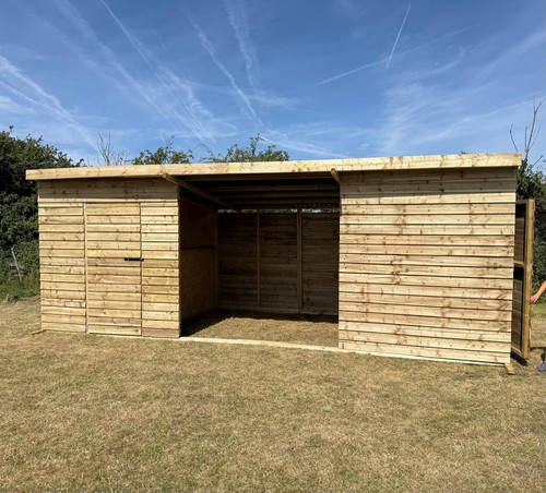 Field shelter with store room - field,