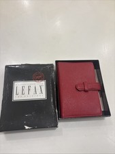 Lefax Vintage Red Leather Filofax Personal Organizer