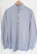 Eton Men's Blue Micro Check