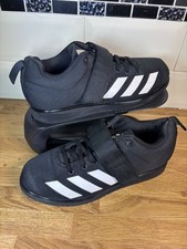 Adidas Powerlift Weightlifting Shoes UK Size 6 Black Strap Gym Trainers