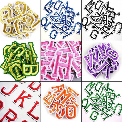 Letter patches embroidered - patches,