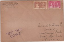 1937 Barbados cover George VI Coronation