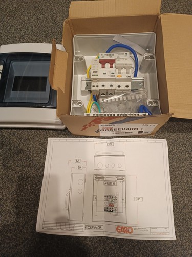 Consumer unit garo gcs6ev40r - unit,